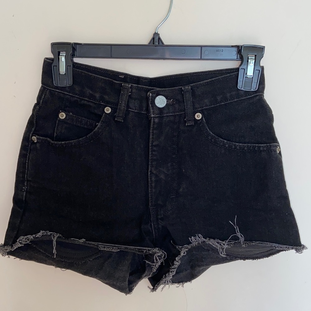 Calvin Klein size 2 black denim cutoff shorts